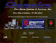 Tablet Screenshot of championfirealarms.com